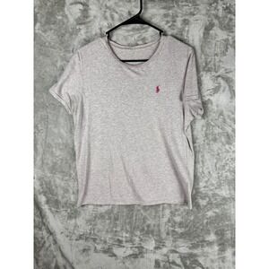 Polo Ralph Lauren Womens Medium Gray Short Sleeve T Shirt Preppy Classic Tee